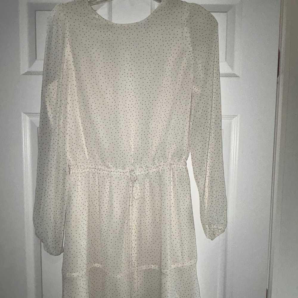 White satin dress